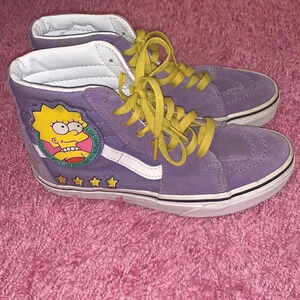 Lisa Simpson for President Vans Simpsons Purple Yellow Size 5.5